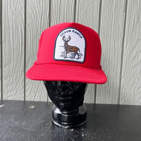 Deadstock Braun Ranch Rope Trucker Hat Cobra Caps Snapback Hunting Deer Vintage - Picture 8 of 8